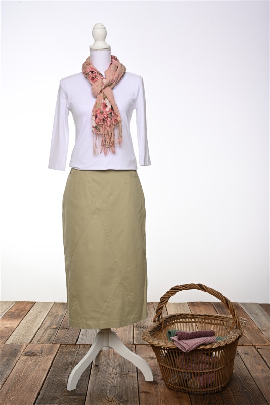 Diamond Seams Sea Green Midi